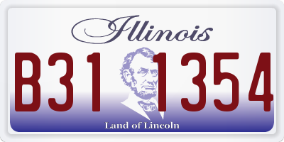 IL license plate B311354