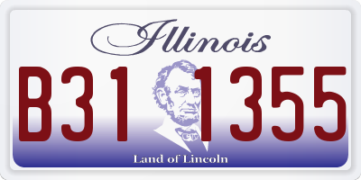 IL license plate B311355