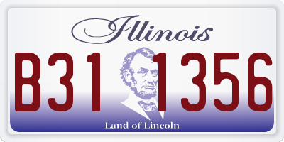 IL license plate B311356