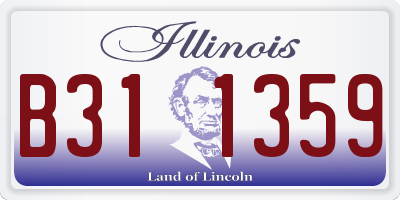 IL license plate B311359