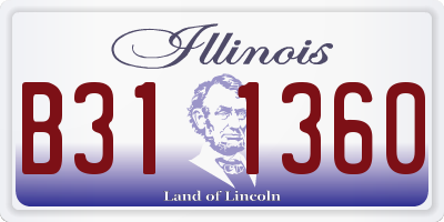 IL license plate B311360