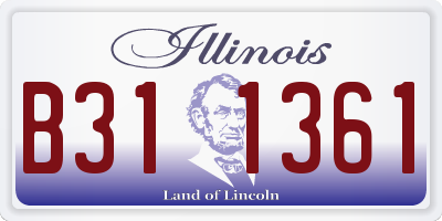 IL license plate B311361