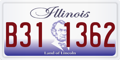 IL license plate B311362