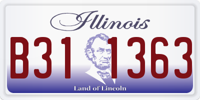 IL license plate B311363