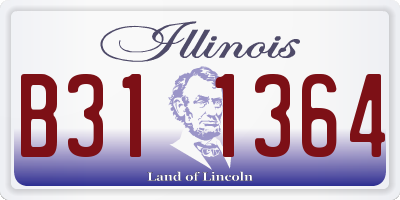 IL license plate B311364