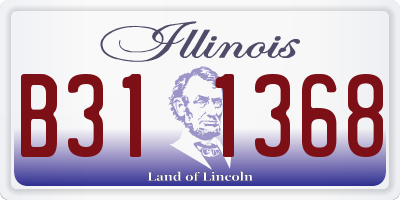 IL license plate B311368