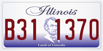 IL license plate B311370