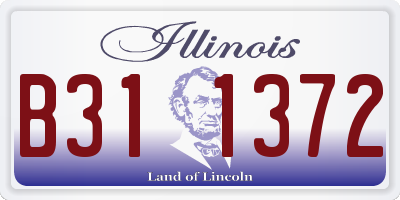 IL license plate B311372