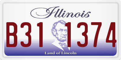 IL license plate B311374
