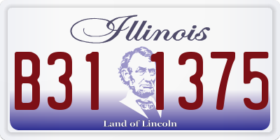 IL license plate B311375