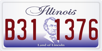 IL license plate B311376