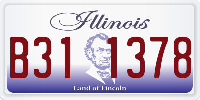 IL license plate B311378