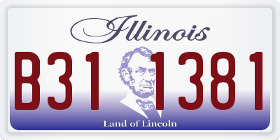 IL license plate B311381