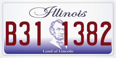 IL license plate B311382