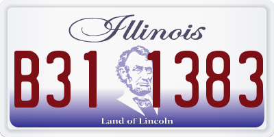 IL license plate B311383