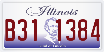 IL license plate B311384