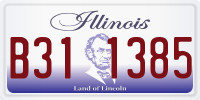 IL license plate B311385