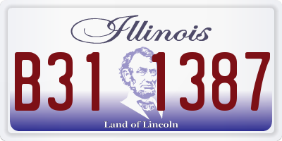 IL license plate B311387