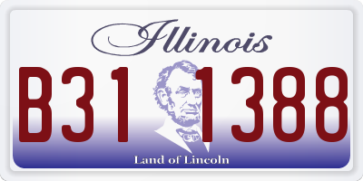 IL license plate B311388