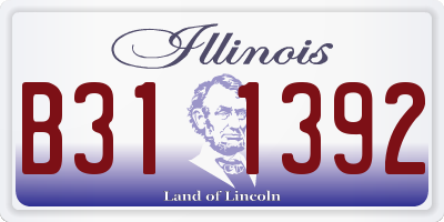 IL license plate B311392