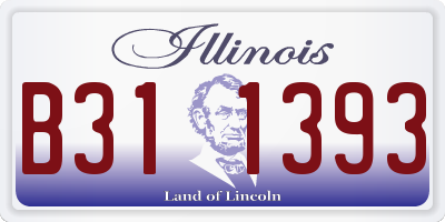 IL license plate B311393