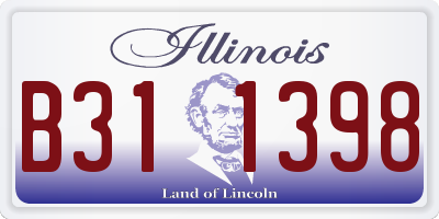 IL license plate B311398