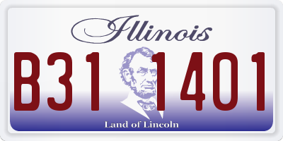 IL license plate B311401