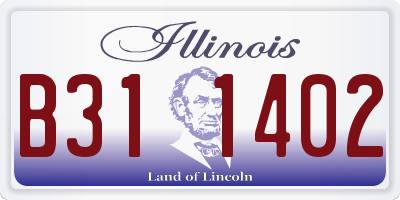 IL license plate B311402