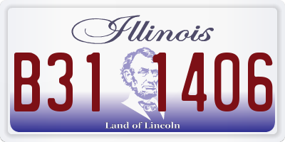 IL license plate B311406