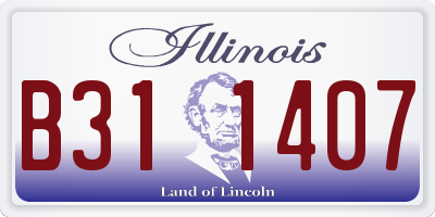 IL license plate B311407