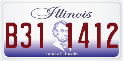 IL license plate B311412