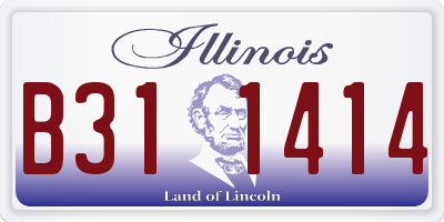 IL license plate B311414