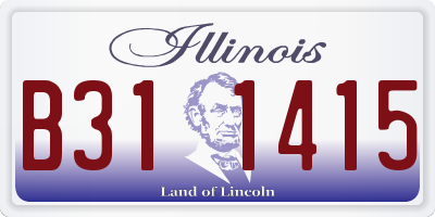 IL license plate B311415