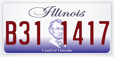 IL license plate B311417