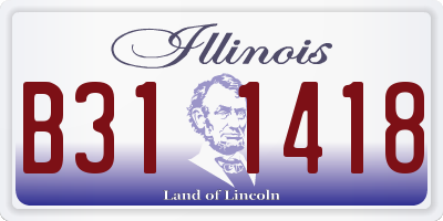 IL license plate B311418