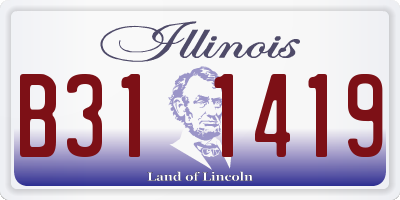 IL license plate B311419