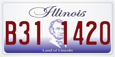 IL license plate B311420