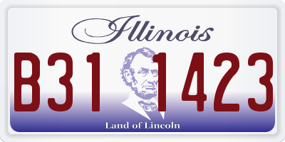 IL license plate B311423