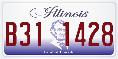 IL license plate B311428