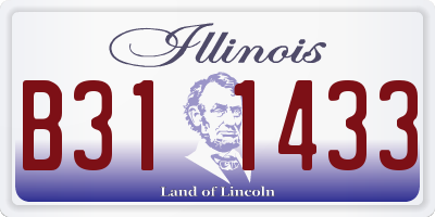 IL license plate B311433