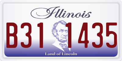 IL license plate B311435