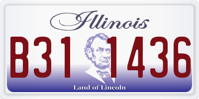 IL license plate B311436