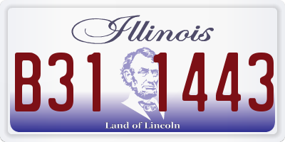 IL license plate B311443
