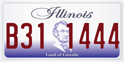 IL license plate B311444