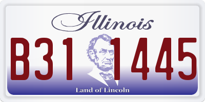 IL license plate B311445