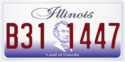 IL license plate B311447
