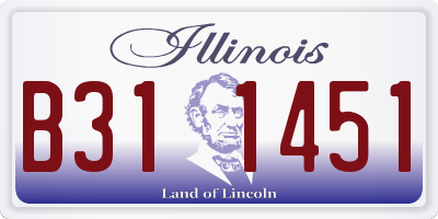 IL license plate B311451