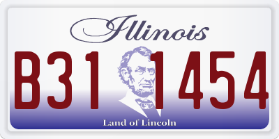 IL license plate B311454