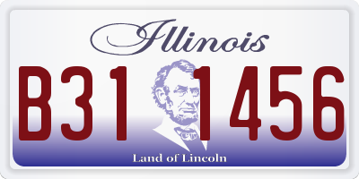 IL license plate B311456