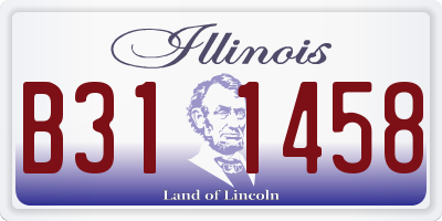 IL license plate B311458